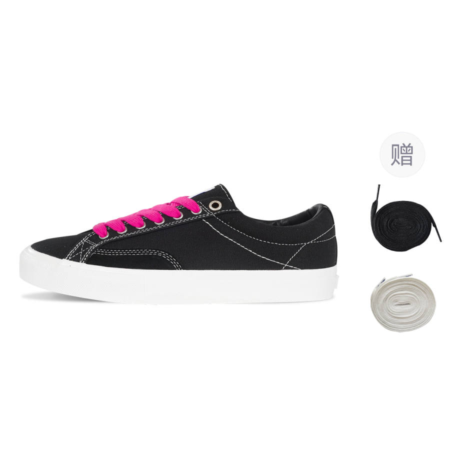 Ollieskate Slip Resistant, Abrasion Resistant, Breathable Low top Skateboard Shoes Unisex Black