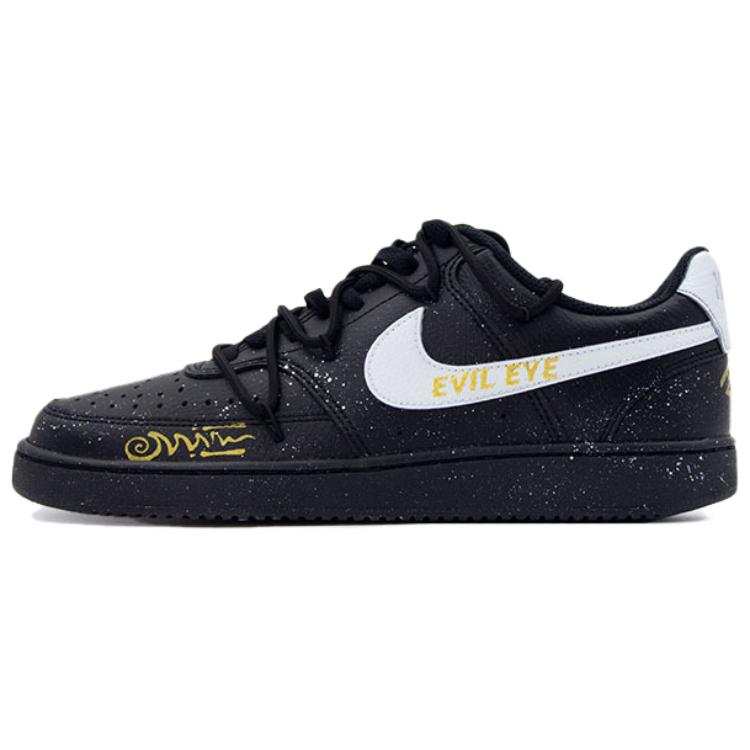 Nike Nike Court Vision Cushioning, Wear Resistant Low top Skateboard Shoes Unisex Black White