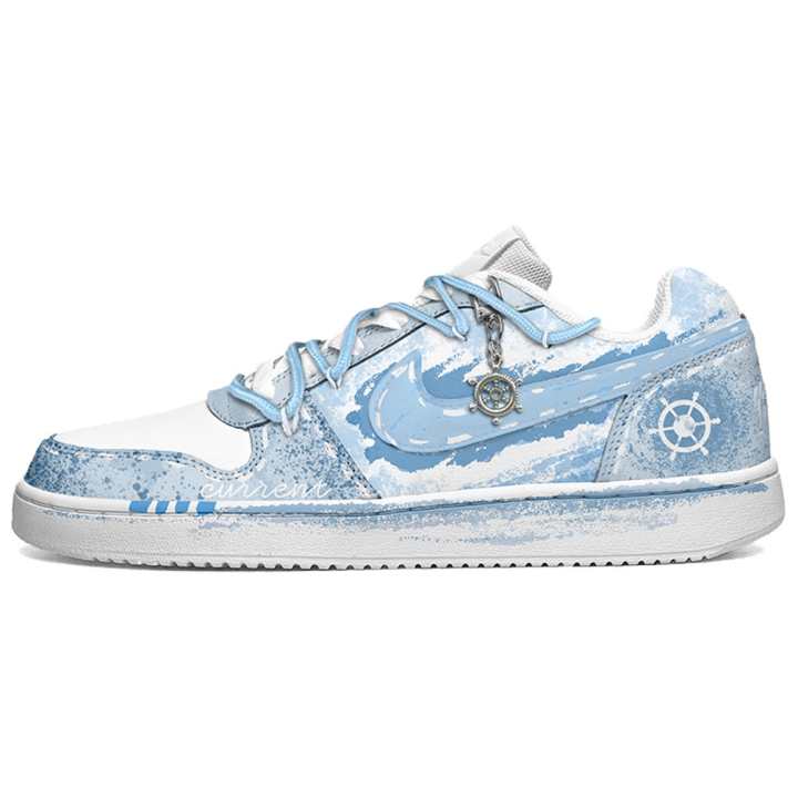 Nike Nike EBERNON Rapid Current Cushioning Low top Skateboard Shoes Unisex Blue White