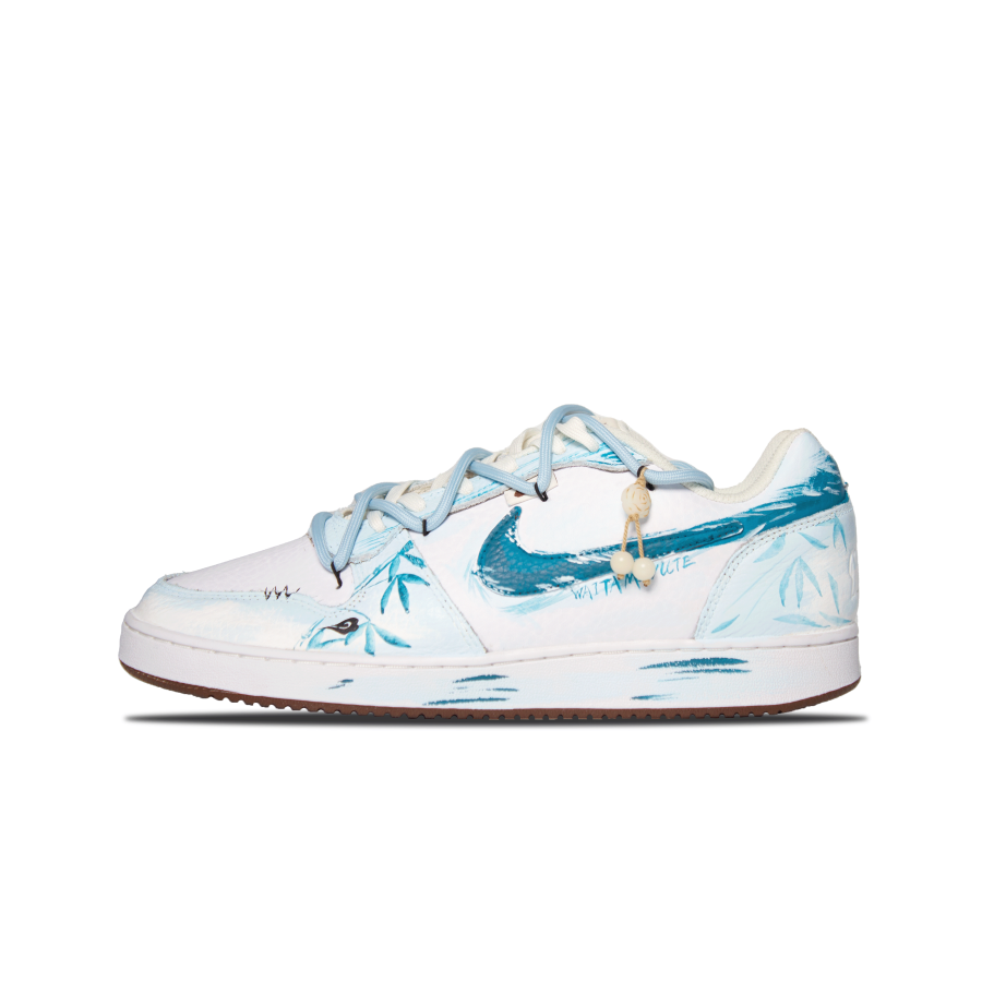 Nike Nike EBERNON Thermal Abrasion Resistant Low top Skateboard Shoes Men's Sky Blue