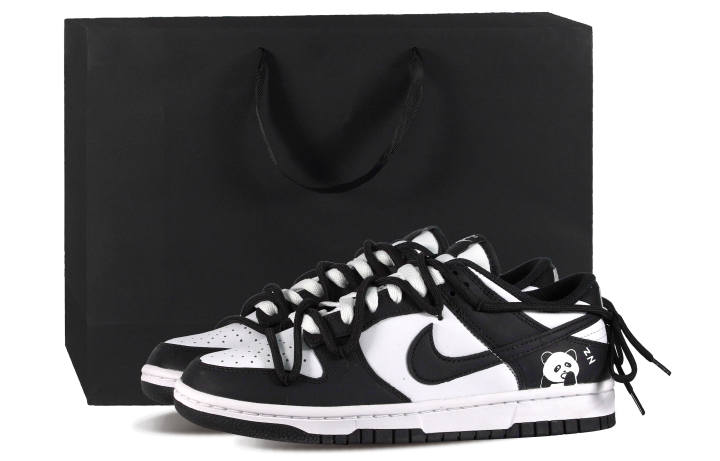 Nike Nike Dunk Low Retro Rubber Abrasion Resistant Balance Low top Skateboard Shoes Women's Black White