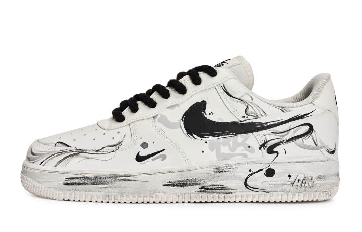 Nike Nike Air Force 1 811 Manufacturing, Ink Wash Tai Chi Abrasion Resistant Abrasion Resistant Low top Skateboard Shoes