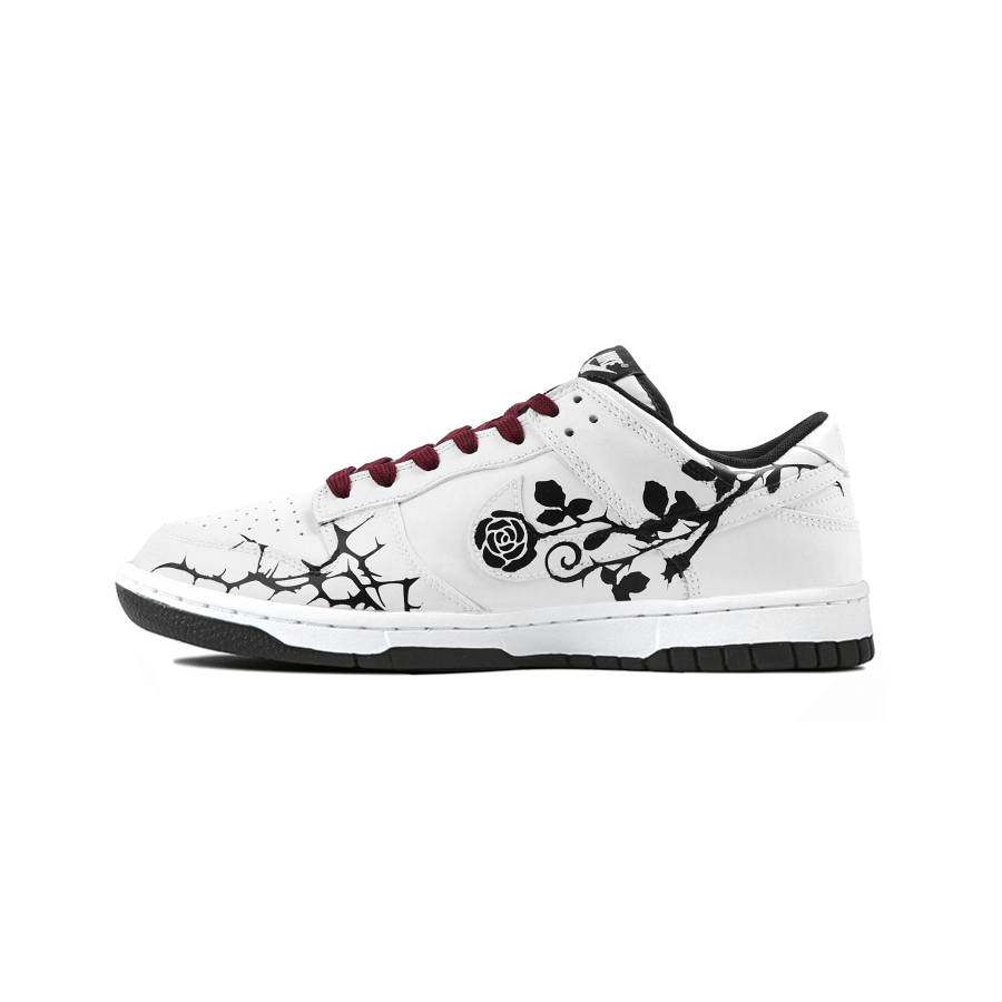 Nike Nike Dunk Synthetic Leather Abrasion Resistant Low top Skateboard Shoes Unisex White