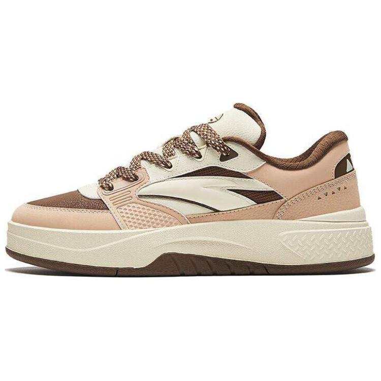 Anta Slip Resistant Abrasion Resistant Low top Skateboard Shoes Women's Brown