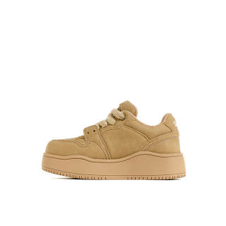 WANDER AROUND Synthetic Leather Thermal Slip Resistant Low top Skateboard Shoes Women's Brown