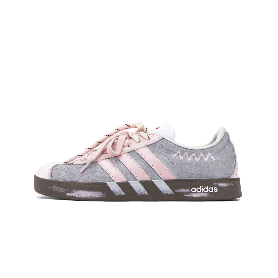 Adidas Adidas Slip Resistant Abrasion Resistant Slip Resistant Abrasion Resistant Low top Skateboard Shoes Unisex Gray Pink