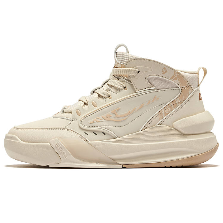 Erke Tang Palace Night Garden 3 Abrasion Resistant Slip Resistant High top Skateboard Shoes Women's Eggnog Gray Oat