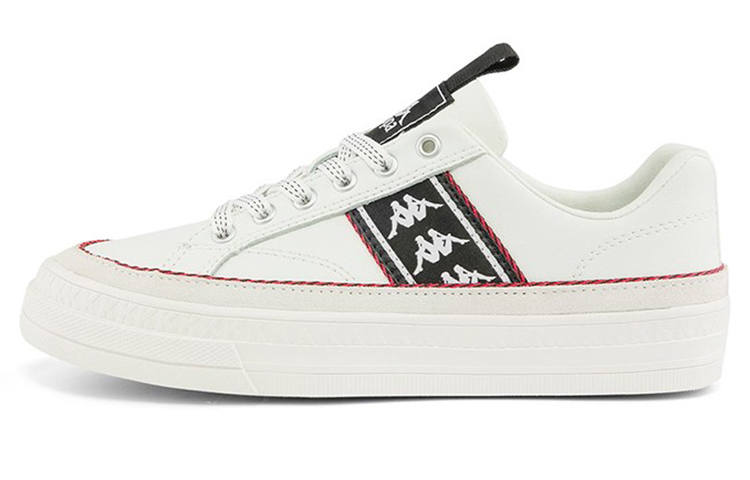Kappa Skateboard Shoes Unisex Low Top White/Black/Red