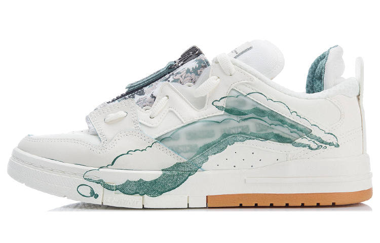 Li-Ning Li Ning Wave Pro Skateboard Shoes Men's Low Top White/Green/Brown