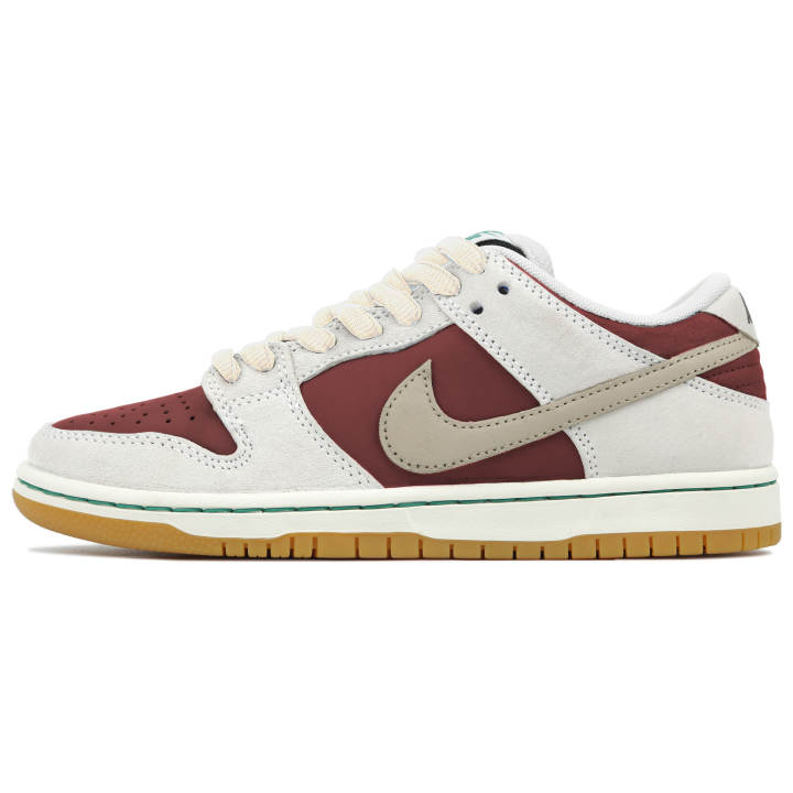 Nike Nike Dunk SB Abrasion Resistant Abrasion Resistant Low top Skateboard Shoes Unisex White Red