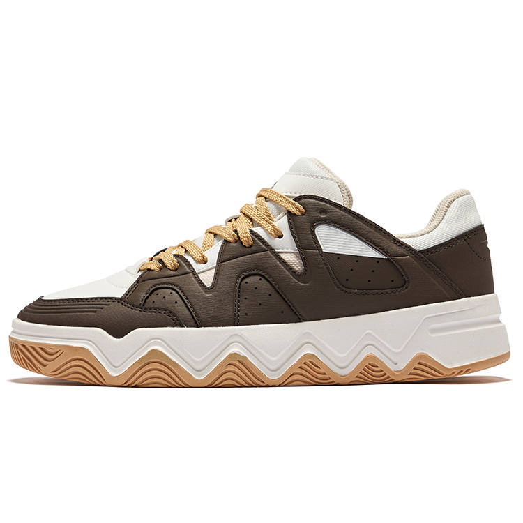 Erke Explore 2.0 Low top Skateboard Shoes Men's Microcrystal White Dark Sandalwood