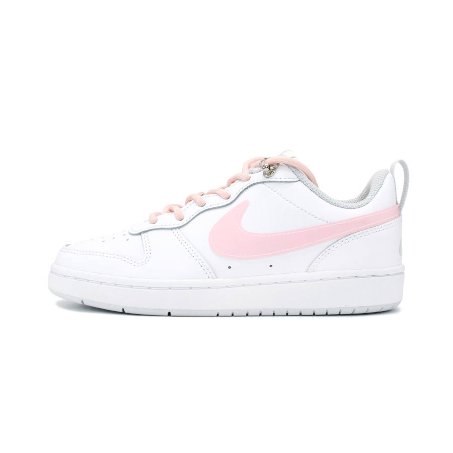 Nike Nike Court Borough Low Abrasion Resistant, Lightweight, And Breathable Low top Skateboard Shoes GS White Blue Pink