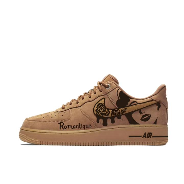 Nike Nike Air Force 1 Slip Resistant, Abrasion Resistant, Lightweight Low top Skateboard Shoes Unisex Brown
