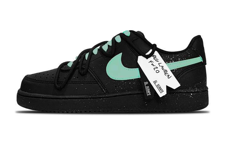 Nike Nike Court Vision Low Impact Resistance Quick Dry Low top Skateboard Shoes Unisex Black Green