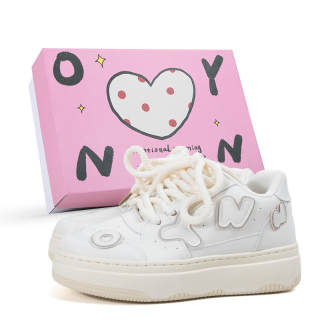 OYNN New Skateboard Shoes Women's Low Top Beige