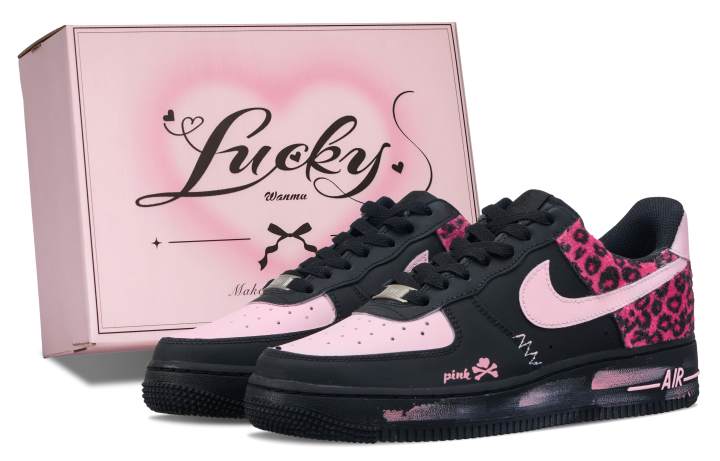 Nike Nike Air Force 1 Slip Resistant, Abrasion Resistant, Lightweight Low top Skateboard Shoes Women's Black Pink