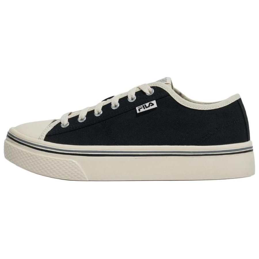 FILA Scanline Comfortable Abrasion Resistant Abrasion Resistant Low top Skateboard Shoes Unisex Black