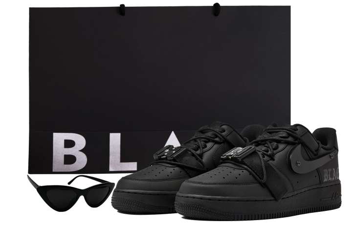 Nike Nike Air Force 1 Low top Skateboard Shoes Unisex Pure Black