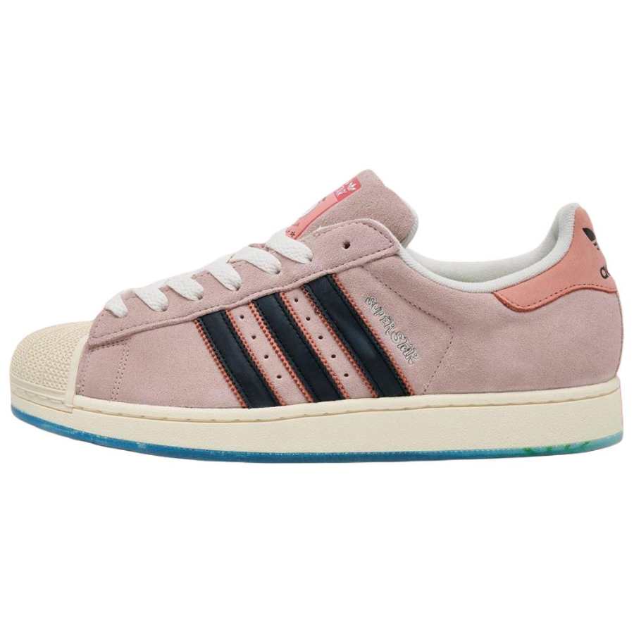 Adidas Originals x SPONGEBOB SQUAREPANTS SUPERSTAR Low top Skateboard Shoes Unisex Pink