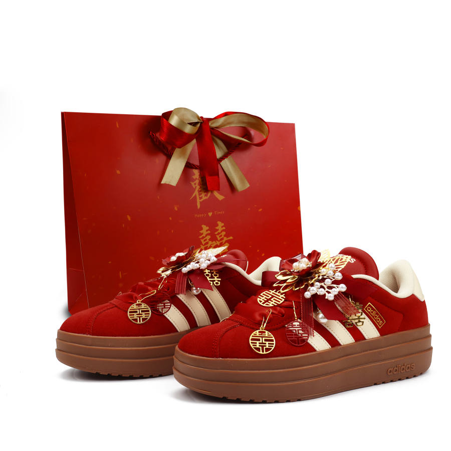 Adidas Adidas VL Court Bold Match Made In Heaven Height Increasing Skateboard Shoes Women's Red