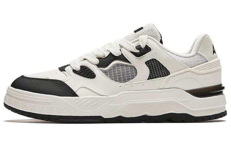 Anta Slip Resistant, Abrasion Resistant, Breathable, Height Increasing Low top Skateboard Shoes Men's White Black