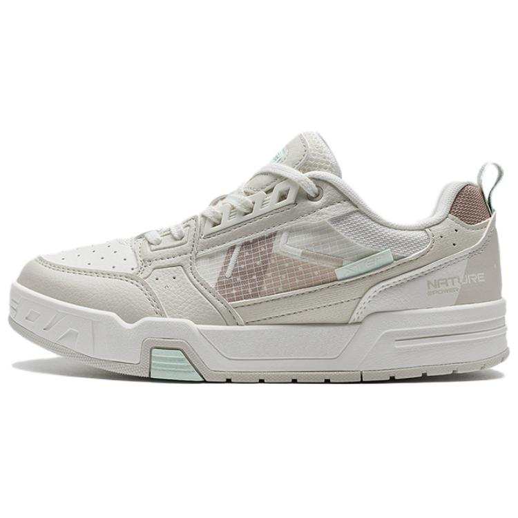XTEP Tianjie 4.0 Slip Resistant Low top Skateboard Shoes Women's White Beige