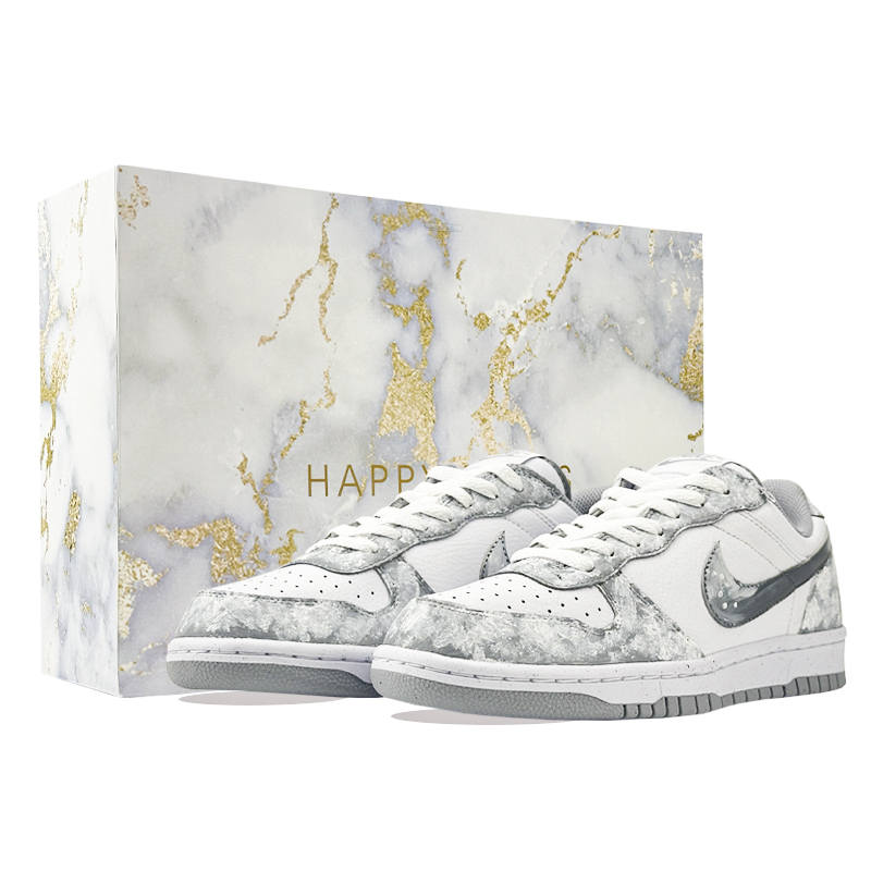 Nike Nike Big Low Lux Xingji Dust Cushioning, Wear Resistant Low top Skateboard Shoes Men's Gray White