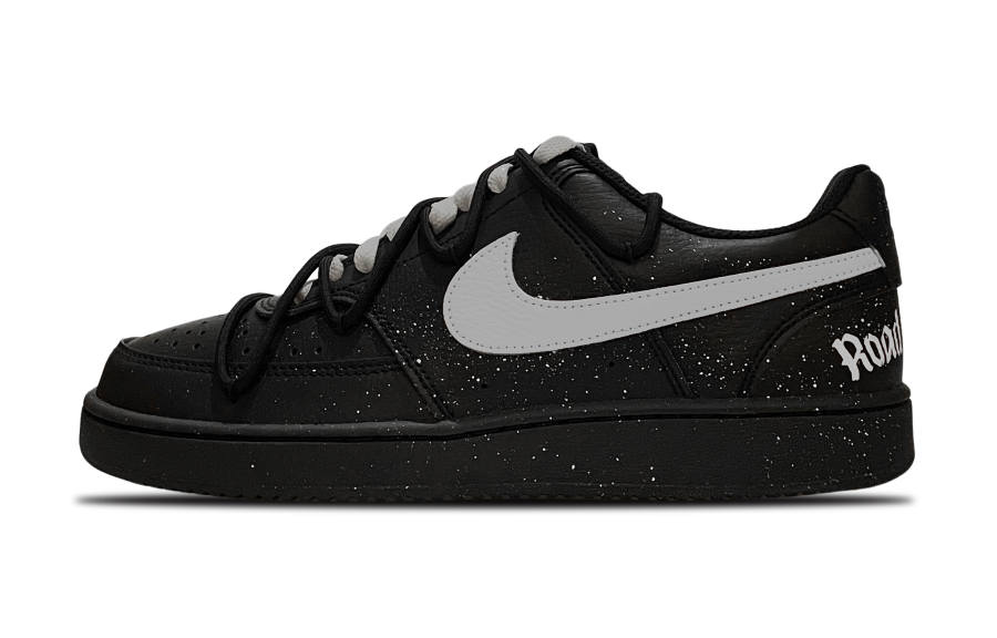 Nike Nike Court Vision Low Slip Resistant Abrasion Resistant Low top Skateboard Shoes Unisex Black Silver