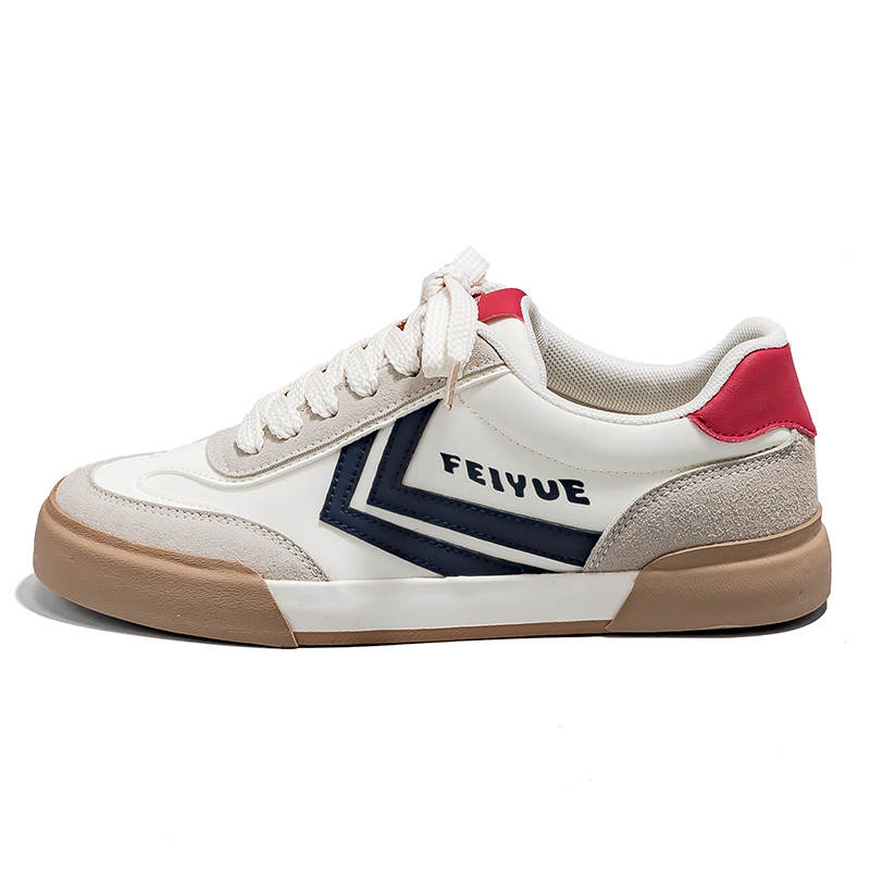 FEIYUE Wear-resistant And Lightweight Low-top Skateboard Shoes Women's Beige Dark Blue Red