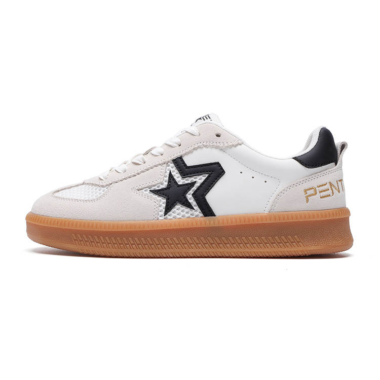 PENTAGONAL Abrasion Resistant Breathable Abrasion Resistant Breathable Low top Skateboard Shoes Unisex White Black