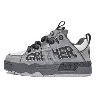 GREZHER Height Increasing Abrasion Resistant Breathable Low top Skateboard Shoes Unisex