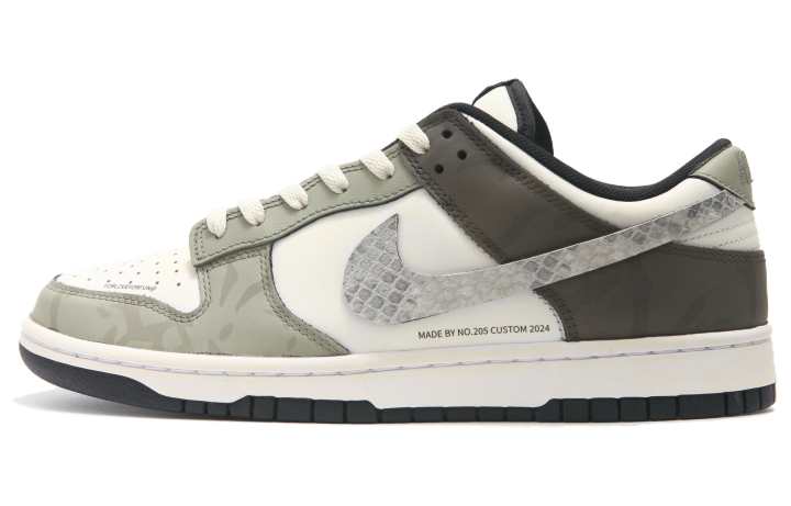 Nike Nike Dunk Low Slip Resistant, Abrasion Resistant, Lightweight Low top Skateboard Shoes Unisex Beige Green