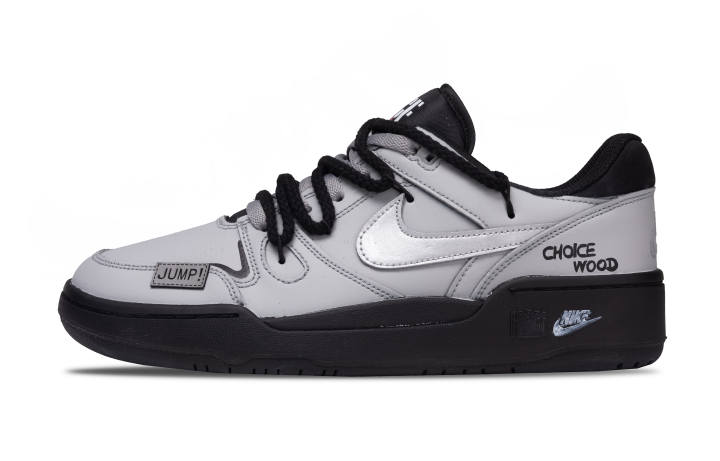 Nike Nike Full Force Leather Abrasion Resistant Low top Skateboard Shoes Men's Gray
