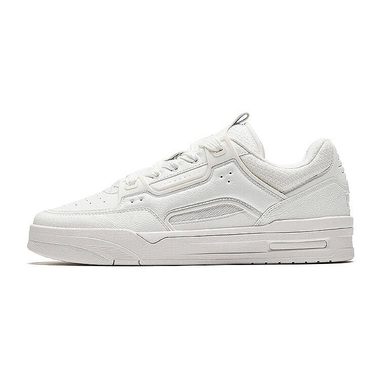 Anta Coverage Slip Resistant And Abrasion Resistant Low top Stylish Skateboarding Shoes Men's White