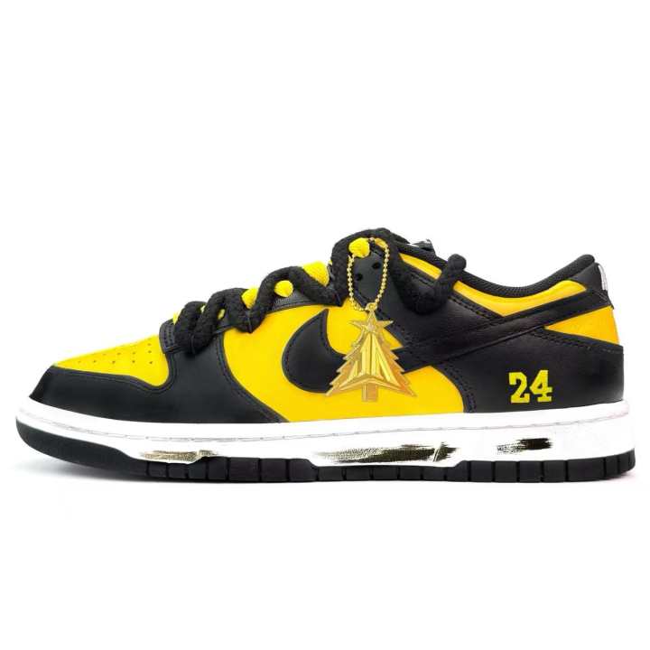 Nike Nike Dunk Bumblebee 2.0 Cushioning Abrasion Resistant Low top Skateboard Shoes Unisex Yellow Black