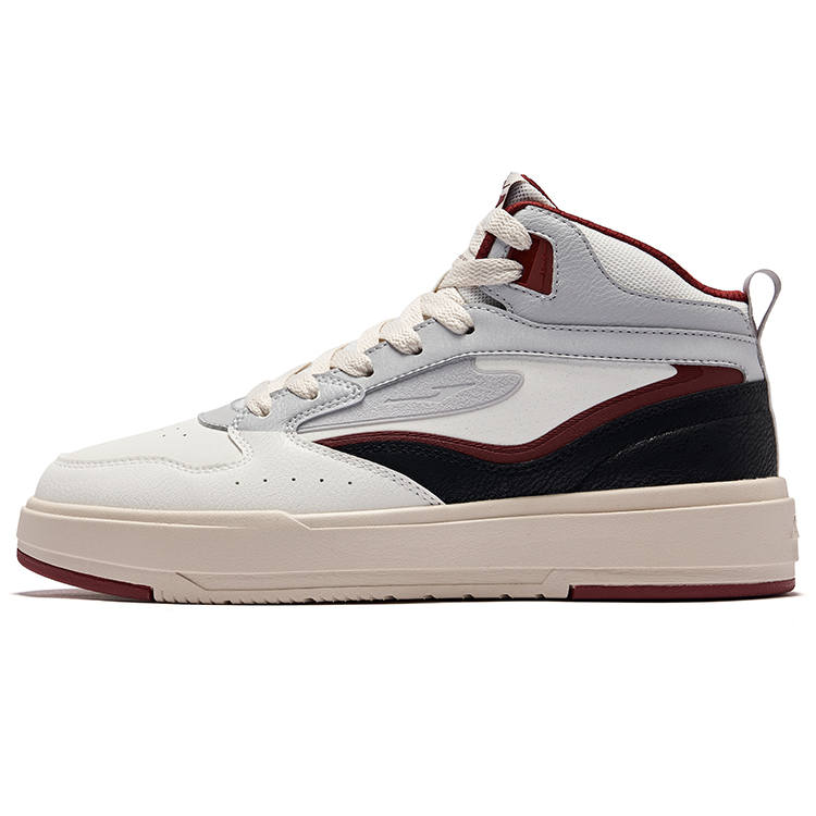Erke Slip Resistant And Breathable High top Skateboard Shoes Men's Microcrystal White Mist Gray