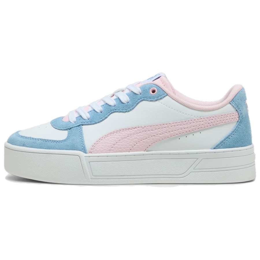 PUMA Skye Height Increasing Low top Skateboard Shoes Women's White Blue