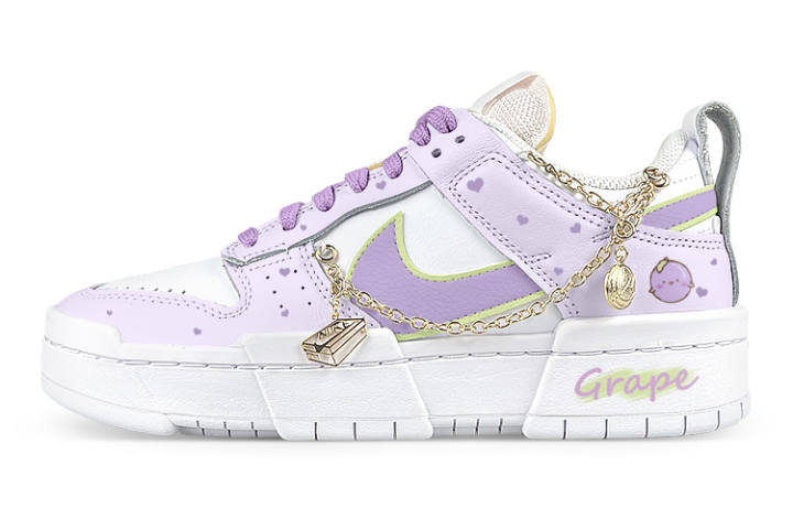 Nike Nike Dunk Disrupt Low top Skateboard Shoes Women's White Purple
