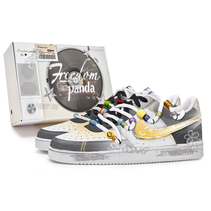 Nike Nike Court Vision 1 Slip Resistant Abrasion Resistant Low top Skateboard Shoes Men's Gray White Yellow