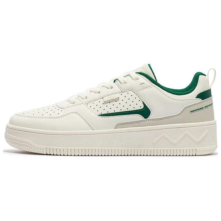 361° Versatile Slip Resistant Cushioning Low top Skateboard Shoes Men's White Green