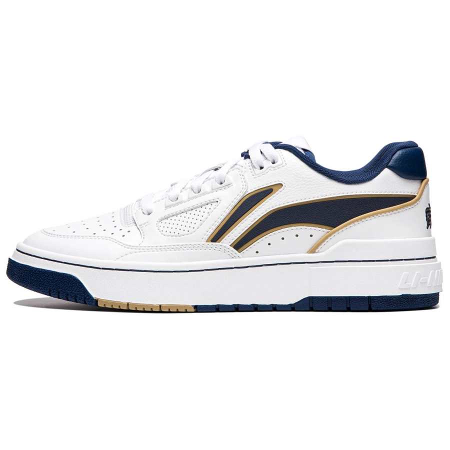 Li-Ning Li Ning Synthetic Leather Comfortable And Trendy Slip Resistant Abrasion Resistant Low top Skateboard Shoes Unisex