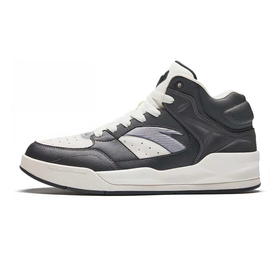 Anta Slip Resistant, Abrasion Resistant, Height Increasing High top Skateboard Shoes Men's Black White