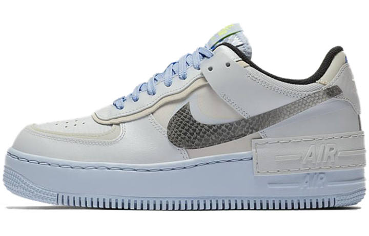 Nike Nike Air Force 1 Low Shadow Pure Platinum Snakeskin Blue Women's