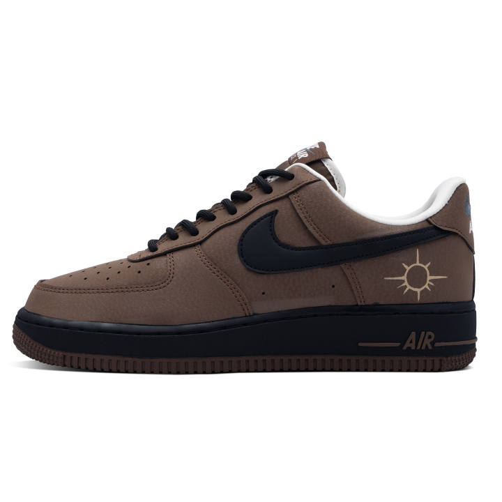 Nike Nike Air Force 1 Abrasion Resistant Lightweight Low top Skateboard Shoes Men's Black Brown
