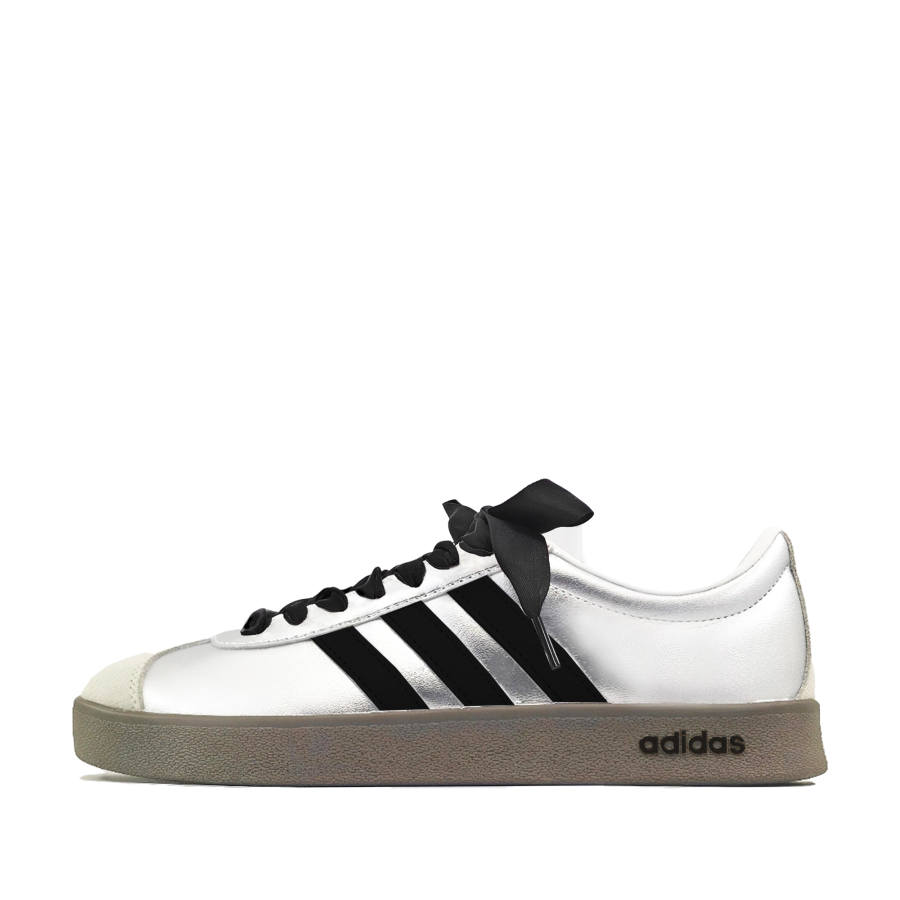 Adidas Neo VL Court 2.0 Slip Resistant Low top Skateboard Shoes Unisex Silver