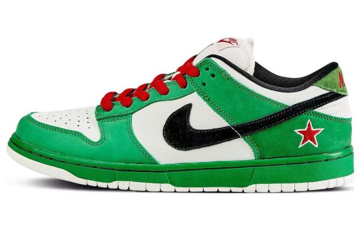 Nike Nike Dunk SB 'Heineken 2.0' Slip Resistant Cushioning Abrasion Resistant Low top Skateboard Shoes Men's Green White