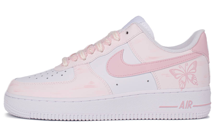 Nike Nike Air Force 1 Little Butterfly Low top Skateboard Shoes Men's Pink