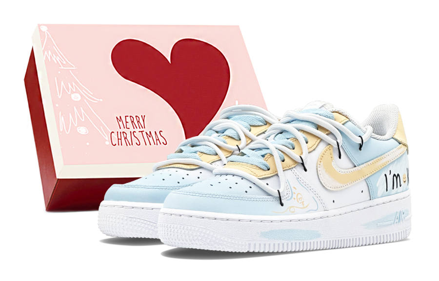 Nike Nike Air Force 1 Air Force 1, Sunshine Smile Slip Resistant Abrasion Resistant Low top Skateboard Shoes Women's