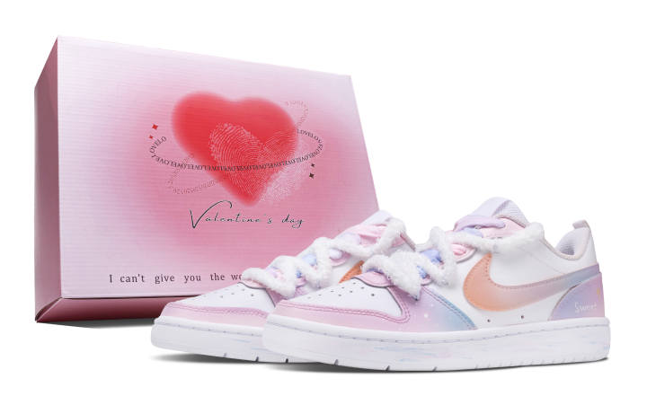 Nike Nike Court Borough 2 Honey Evening Star Low top Skateboard Shoes Women's Pink