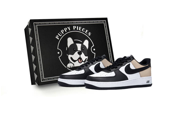 Nike Nike Air Force 1 Puppy Fragment, Special Shoe Box Low top Skateboard Shoes Men's White